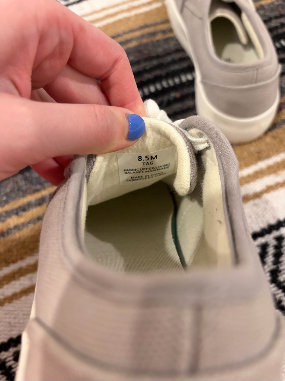 Women’s Casual Canvas Sneakers - Light Grey - Picture 4 of 5